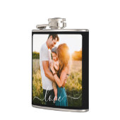 独身のフォトキュラシブラブ文字ブラック フラスク (左)