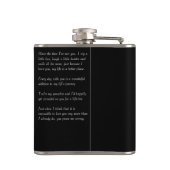 独身のフォトキュラシブラブ文字ブラック フラスク (裏面)