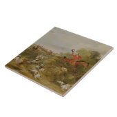 、独身のホール猟犬でおおいます1836年(cの油 タイル (側面)