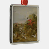 、独身のホール猟犬でおおいます1836年(cの油 メタルオーナメント (右)