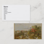 、独身のホール猟犬でおおいます1836年(cの油 名刺 (正面/裏面)