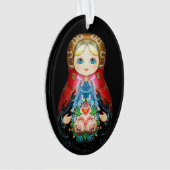 独身のロシアの人形 オーナメント (正面)