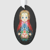 独身のロシアの人形 オーナメント (正面)
