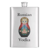 独身のロシアの人形 フラスク (正面)