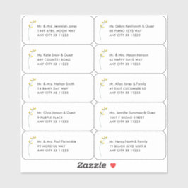 独身のワイルドフラワー名の結婚ゲストアドレススティック シール