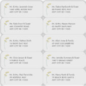 独身のワイルドフラワー名の結婚ゲストアドレススティック シール (正面)