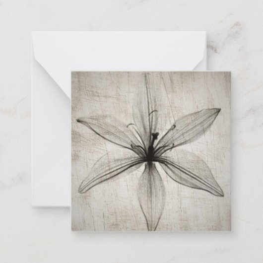 独身のヴィンテージX線花 ノートカード (正面)