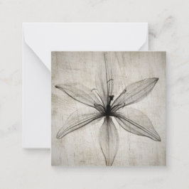 独身のヴィンテージX線花 ノートカード