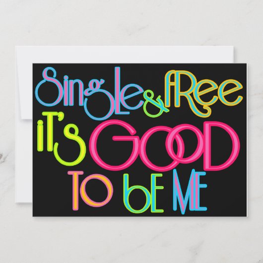 独身の及び自由 招待状 (正面)