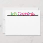 独身の及び自由 招待状 (裏面)