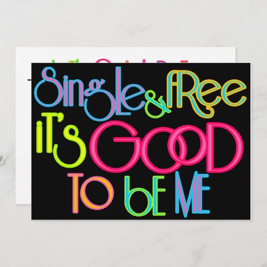 独身の及び自由 招待状 (正面/裏面)