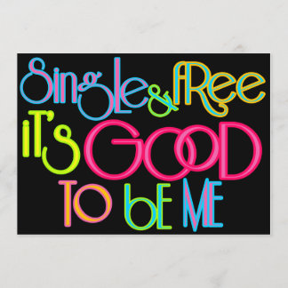 独身の及び自由 招待状