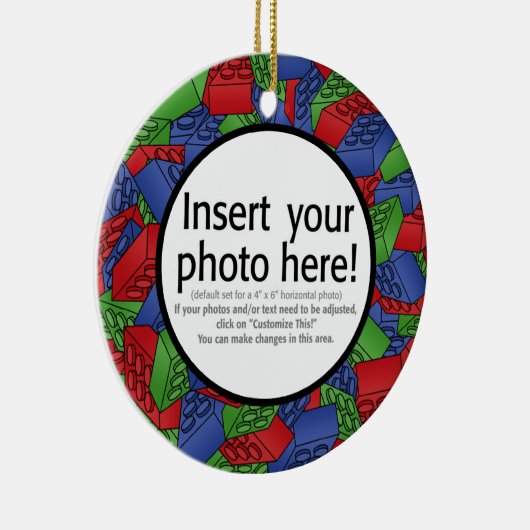 独身の味方されるブロックのイラストレーション- セラミックオーナメント (右)