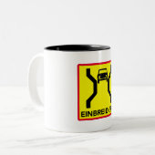 独身の幅橋、交通標識、アイスランド ツートーンマグカップ (正面左)