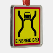 独身の幅橋、交通標識、アイスランド メタルオーナメント (右)