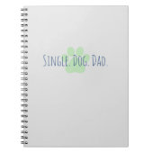 独身の最高の犬パパ手帳 ノートブック (正面)