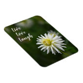 独身の白やる気を起こさせる花 マグネット (右側)