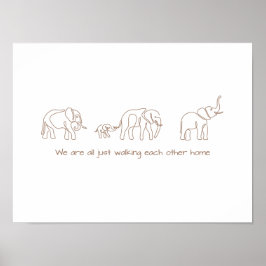 独身の線アート ポスター