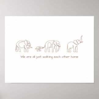 独身の線アート ポスター