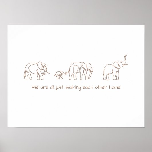 独身の線アート ポスター (正面)