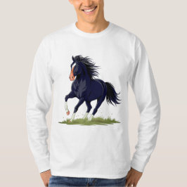 独身の走黒砂時計 Tシャツ