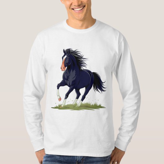 独身の走黒砂時計 Tシャツ (正面)