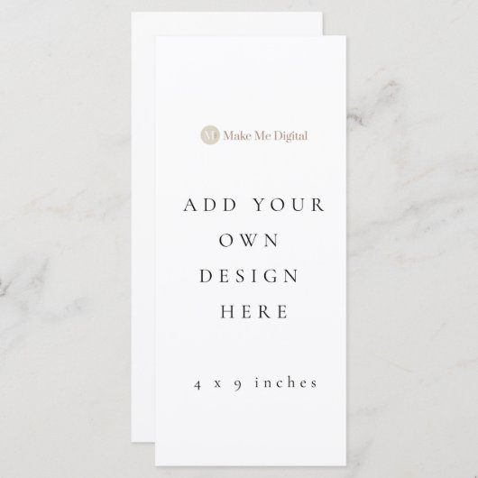 独身の4 x 9インチ独自のデザインプログラム/メニューを追加 (正面/裏面)