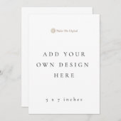 独身の5 x 7インチ結婚式 プログラム/メニュー メニュー (正面/裏面)