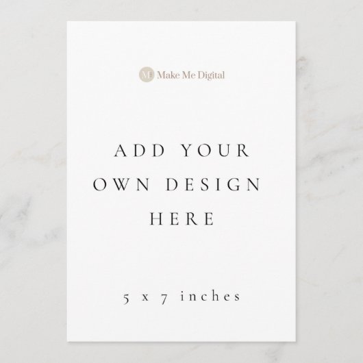 独身の5 x 7インチ結婚式 プログラム/メニュー メニュー (正面)