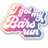 独身の – 私の得バー走 – ピック・ビニール・ステッカー シール (正面)