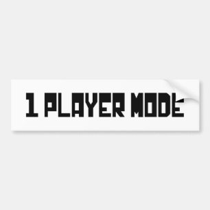 独身の / 1人のプレーヤーモード バンパーステッカー