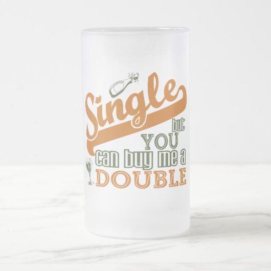 独身のmag -スタイルと色を選択 フロストグラスビールジョッキ (中央)