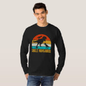 独身のMomsaurus Tレックス恐竜の母の日Si Tシャツ (正面フル)