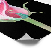 独身のPink Rose Premium Canvas Poster (5 x 7) ポスター (角)