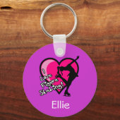 独身のSkater, purple – 名前をKeyChainに追加 キーホルダー (正面)