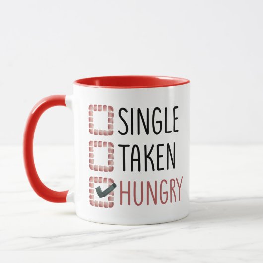 独身のTaken Hunged Valentineおもしろい's Day マグカップ (左)
