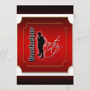 独身スタッスタイリッシュグパーティーのパーソナライズ 招待状