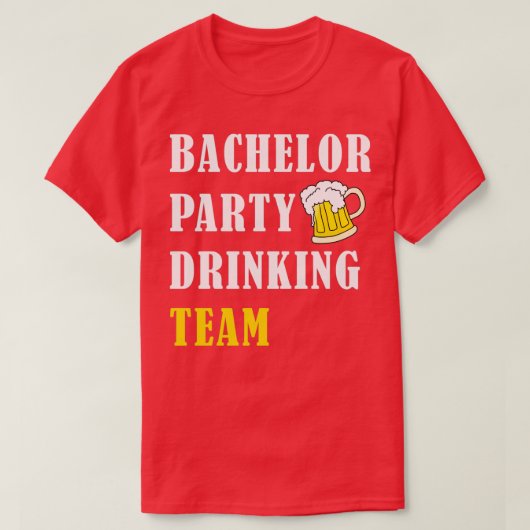 独身パーティの飲み会チーム6 Tシャツ (デザイン正面)