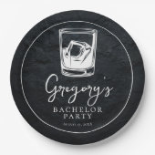 独身パーティーのおしゃれなスタイル ペーパープレート (正面)