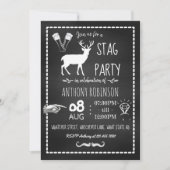 独身パーティーのお祝いチョークボード招待状 招待状 (正面)