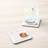 独身パーティーのためのオールドファッション飲み物レシピ コースター (右側)