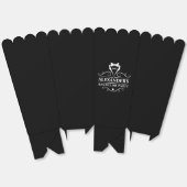 独身パーティーのタキシードタイのスナックとポップコーン フェイバーボックス (見開き)