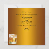 独身パーティーのドリンクボトル 招待状 (裏面)