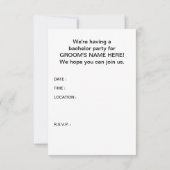 独身パーティーのミスターモンキー 招待状 (裏面)