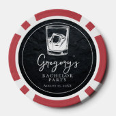 独身パーティーのモダンでスタイリッシュな装飾 ポーカーチップ (裏面)