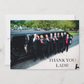 独身パーティーの写真 サンキューカード (正面)