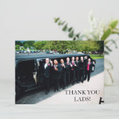 独身パーティーの写真 サンキューカード (スタンド正面)