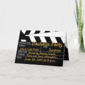 独身パーティーの映画テーマの招待状 招待状 (正面)