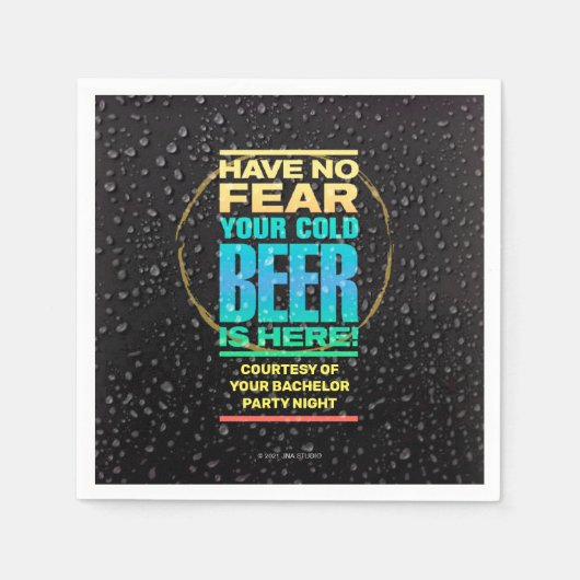 独身パーティーの紙ナプキン スタンダードカクテルナプキン (正面)