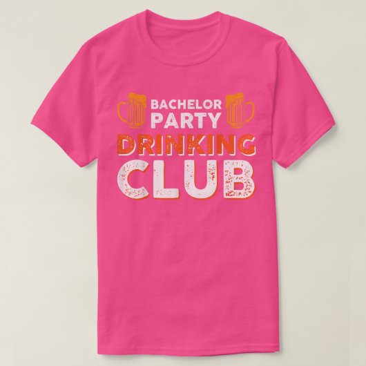 独身パーティーの飲み会クラブ Tシャツ (デザイン正面)